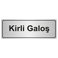 Özarslan Dizayn Kirli Galoş 7x20 cm Gümüş Renk Metal Yönlendirme Levhası