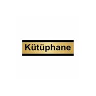 Özarslan Dizayn Kütüphane 7x20 cm Altın Renk Metal Yönlendirme Levhası
