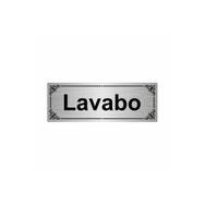 Özarslan Dizayn Lavabo 7x20 cm Gümüş Renk Metal Yönlendirme Levhası