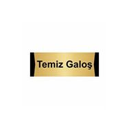 Özarslan Dizayn Temiz Galoş 10x20 cm Altın Renk Metal Yönlendirme Levhası