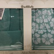 Özdilek Adora Aile Seti Mint-Mint Bornoz Takımı