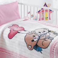 Özdilek Balonlu Pembe Bebek Battaniyesi