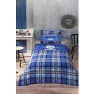 Özdilek Blue Squares Mavi Ranforce Tek Kişilik Nevresim Takımı