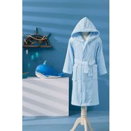 Özdilek Boy Marine Kapüşonlu Kadife 13-14 Yaş Çocuk Bornozu