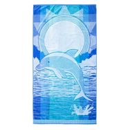 Özdilek Cannes Dolphin Wave 86x162 Kadife Plaj Havlusu