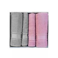 Özdilek Colourist Best Set Açık Gri Pembe Hamam Takımı