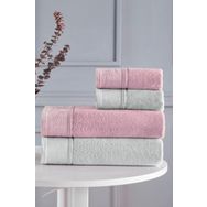 Özdilek Ditsy Gri Pembe Best Hamam Takımı