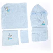 Özdilek Erkek Bebek Bugs Bunny Mavi Bambu Bornoz Seti