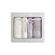 Özdilek Krem Gri Blossom Best Set Hamam Takımı