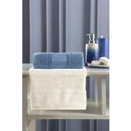 Özdilek Krem İndigo Mavi Blossom Best Set Hamam Takımı