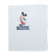 Özdilek Mavi Lisanslı Mickey Mouse Nakışlı Bambu Bebek Pelerin Bornoz