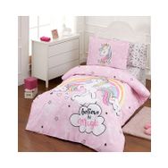 Özdilek Ranforce Fitted Çarşaflı Unicorn Pembe Tek Kişilik Çocuk Nevresim Takımı