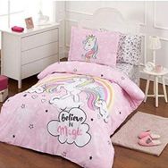Özdilek Ranforce Unicorn Pembe Tek Kişilik Nevresim Takımı