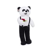 Özgüner Oyuncak 117 cm Elinde Çiçek Tutan Tulumlu Peluş Panda