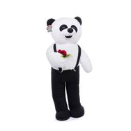 Özgüner Oyuncak 80 cm Ayakta Tulumlu Çiçekli Panda