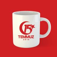 Özgüvenal 15 Temmuz Beyaz Kupa Bardak