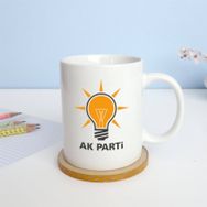 Özgüvenal Ak Parti Beyaz Kupa Bardak