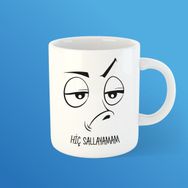Özgüvenal Hiç Sallayamam Beyaz Kupa Bardak