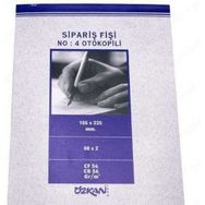 Özkan No:4 M0192 M1091 Büyük Otokopili 50x2 Sipariş Fişi