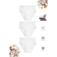 Özkan Underwear 0825 Beyaz Papatyalı 3'lü Kız Çocuk Külot