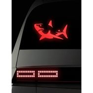 Özkaş Köpek Balığı Reflektörlü Kırmızı Motor Oto Aksesuar Sticker