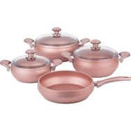 Özkent Güveç Granit 7 Parça 20 cm Rose Gold Tencere Seti