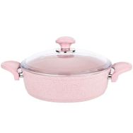 Özkent Pembe Granit 24 cm Kısa Tencere