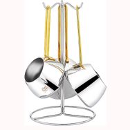 Özlife Ct-714 Hüma Sade Gold 4 Parça Cezve Takımı