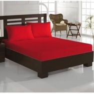 Özlü 100x200 cm Kırmızı Fitted Lastikli Tek Kişilik Çarşaf Seti