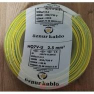 Öznur 2.5 mm Nya Sarı Yeşil 100 m %100 Bakır Kablo