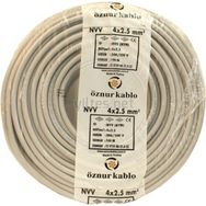 Öznur 4x2,5 mm Antigron 8 m Tam Bakır Nym Kablo