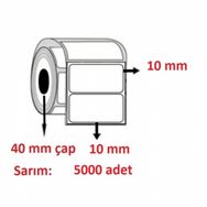 Özsaraç Etiket 10x10cm Eko Termal Kuşe 1 Adet 5000 Sarım Barkod Etiketi