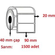Özsaraç Etiket 20x90cm Eko Termal Kuşe 1 Adet 1500 Sarım Barkod Etiketi