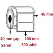 Özsaraç Etiket 40x100cm Eko Termal Kuşe 1 Adet 400 Sarım Barkod Etiketi