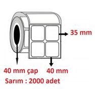Özsaraç Etiket 40x35 mm 2000 Adet 2'li Kuşe Etiket