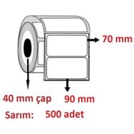 Özsaraç Etiket Eko Termal 1 500 Sarım 70x90 Barkod Etiketi