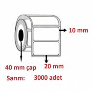 Özsaraç Etiket Eko Termal 1 Adet 3000 Sarım 20x10 mm Barkod Etiketi