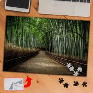 P011 Ağaçlı Yürüyüş Yolu Manzarası 240 Parça Puzzle Yapboz Tablo