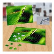 P019 Yeşil Yapraktaki Kertenkele 99 Parça Puzzle Yapboz