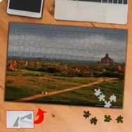 P020 Yeşil Doğa Manzarası 240 Parça Puzzle Yapboz Tablo