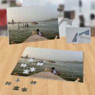 P037 Sandalı Çeken Çocuk 99 Parça Puzzle Yapboz