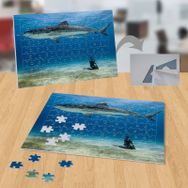 P059 Dalgıç ve Köpek Balığı 99 Parça Puzzle Yapboz