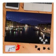 P076 Mavi Gecede Şehir Manzarası 240 Parça Puzzle Yapboz Tablo