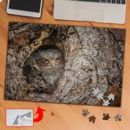 P086 Ağaçta Sevimli Baykuşlar 240 Parça Puzzle Yapboz Tablo
