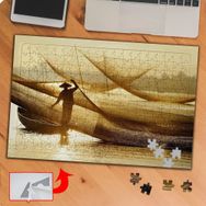 P106 Deniz Ve Balıkçı Ağı 240 Parça Puzzle Yapboz Tablo