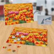 P121 Rengarenk Laleler Bitki Doğa 99 Parça Puzzle Yapboz