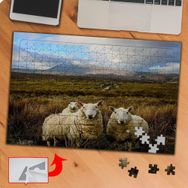 P130 Kırda Sevimli Kuzular 240 Parça Puzzle Yapboz Tablo