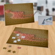 P131 Flamingo Oluşturan Flamingolar Hayvan Doğa 99 Parça Puzzle Yapboz