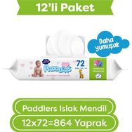 Paddlers 72x12'li Bebek Islak Mendil 864 Yaprak