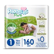 Paddlers Pure No:1 Yenidoğan 160 Adet Bebek Bezi